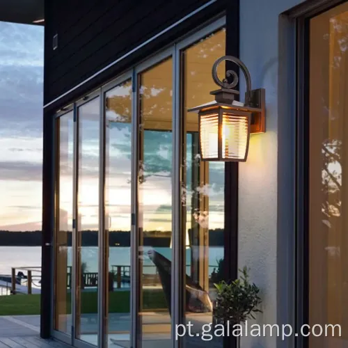 Lâmpada de parede ao ar livre durável para iluminação da porta do jardim